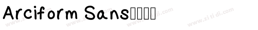 Arciform Sans字体转换